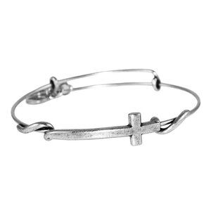 Alex and Ani Silver Cross Bracelet